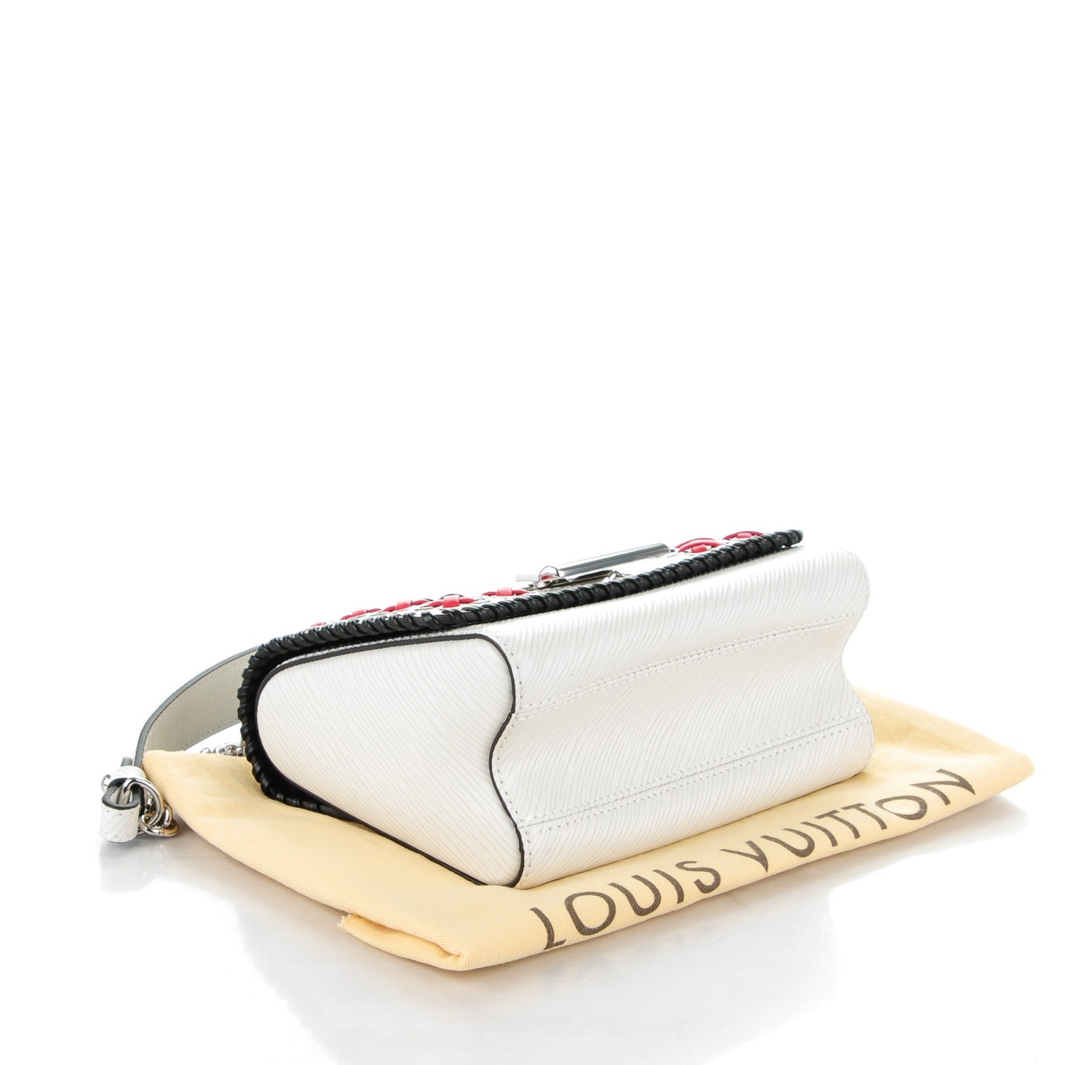 Louis Vuitton Epi Embroidered Twist Shoulder Bag PM White 4 of 7