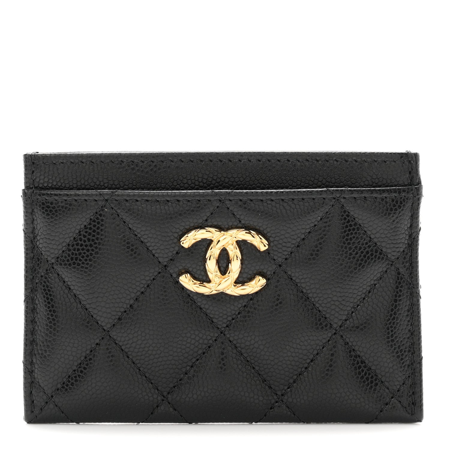Chanel Caviar Quilted CC Card Holder Black 1 of 9