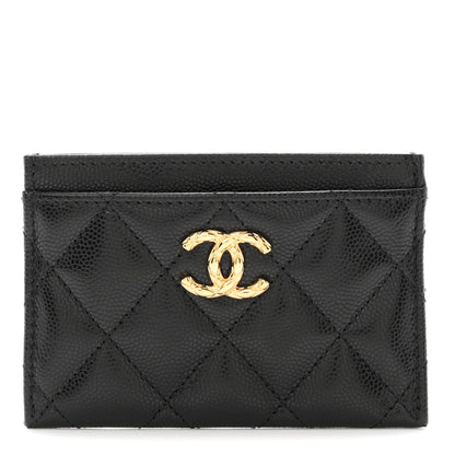 Chanel Caviar Quilted CC Card Holder Black 1 of 9