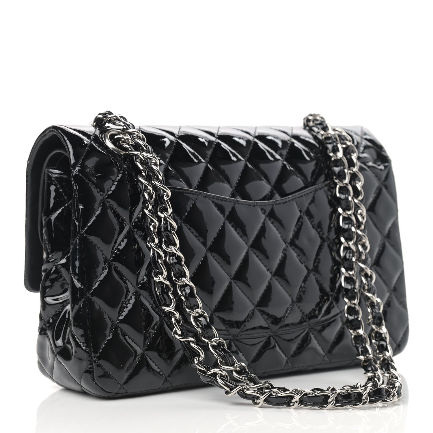 Chanel Patent Quilted Medium Double Flap Black 3 of 22