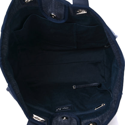Chanel Denim Medium Deauville Tote Dark Blue 5 of 10