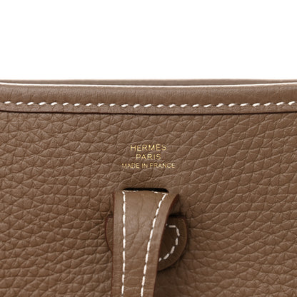 Hermes Taurillon Clemence Amazone Evelyne TPM Etoupe Bleu Indigo 6 of 11