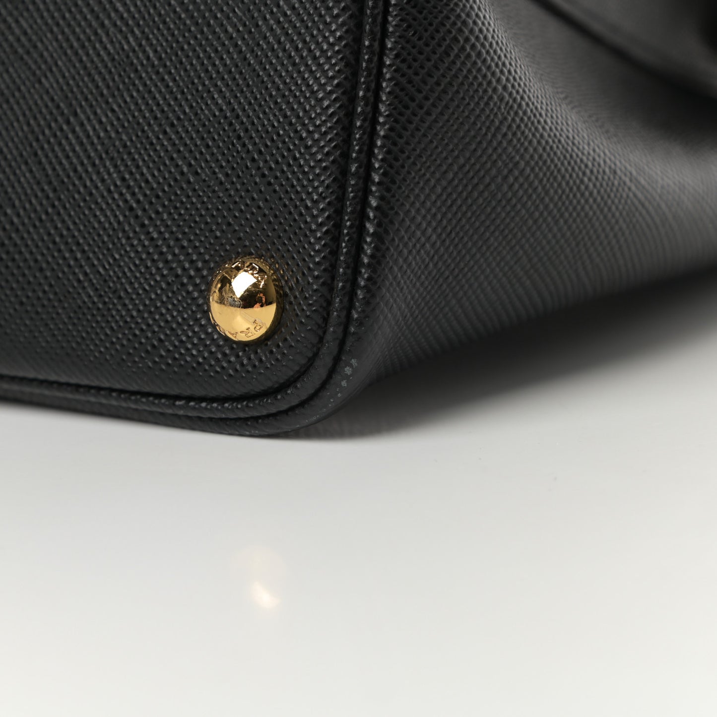 Saffiano Cuir Large Double Bag Black Fuoco