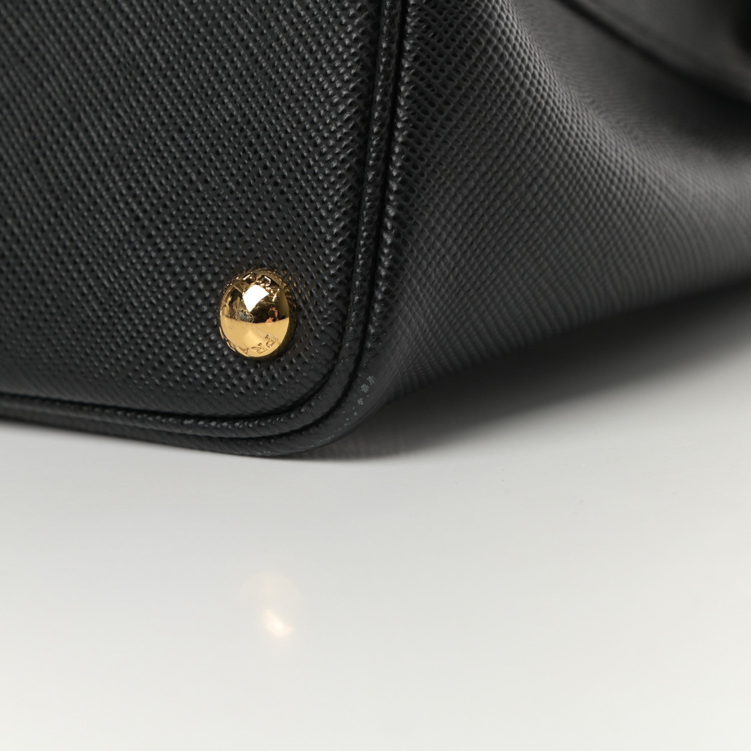 Prada Saffiano Cuir Large Double Bag Black Fuoco 11 of 11