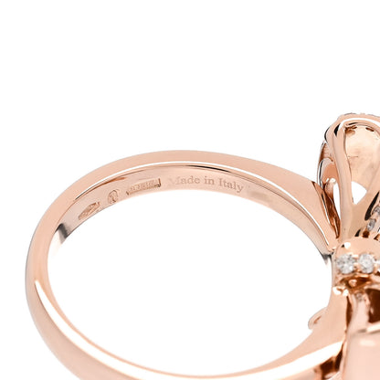 Damiani 18K Rose Gold Diamond Bow Ring 53 6.25 5 of 5