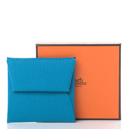 Hermes Chevre Mysore Bastia Verso Coin Purse Bleu Frida Cuivre 8 of 8