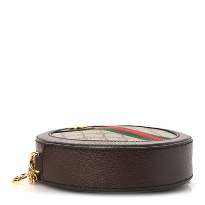 Gucci GG Supreme Monogram Web Mini Ophidia Round Shoulder Bag Brown 4 of 10