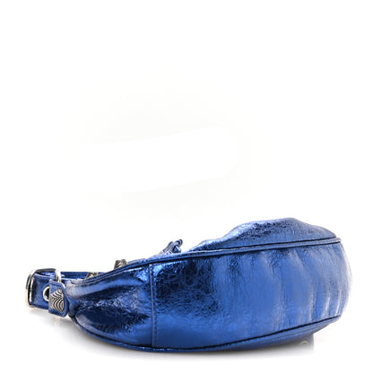 Balenciaga Metallic Arena Agneau Le Cagole Shoulder Bag XS Blue 5 of 11