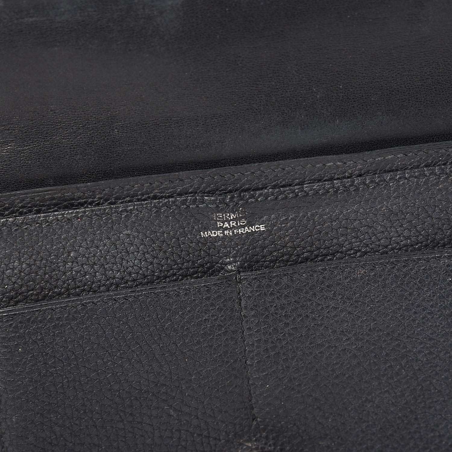 Hermes Togo Dogon Duo Wallet Black 6 of 13