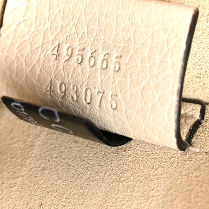 Gucci Pebbled Calfskin Medium Logo Portfolio Clutch White 7 of 10