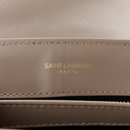 Saint Laurent Calfskin Y Quilted Monogram Toy Loulou Crossbody Bag Dark Beige 6 of 11