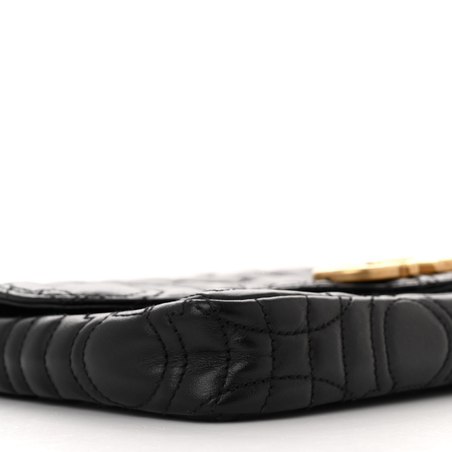 Salvatore Ferragamo Calfskin Quilted Gancini Mini Bag Black 7 of 12