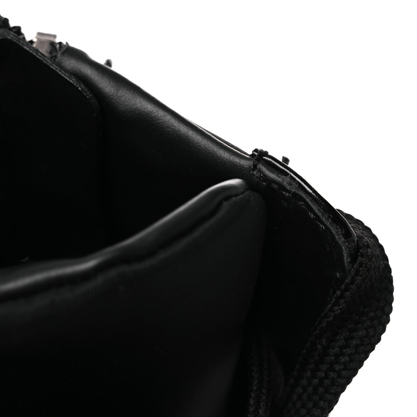 Vitello Montana Re-Nylon Metal Triangle Logo 110mm Ankle Boots 39 Black