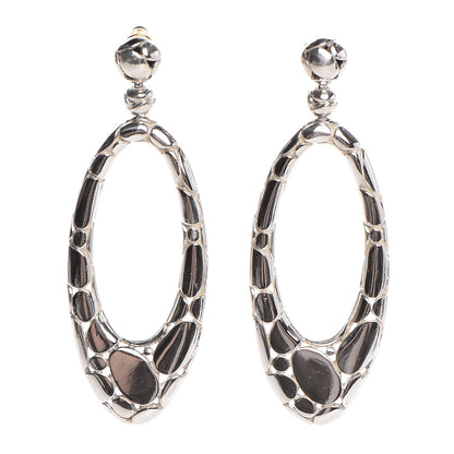 John Hardy Sterling Silver Kali Oval Drop Earrings 1 of 4