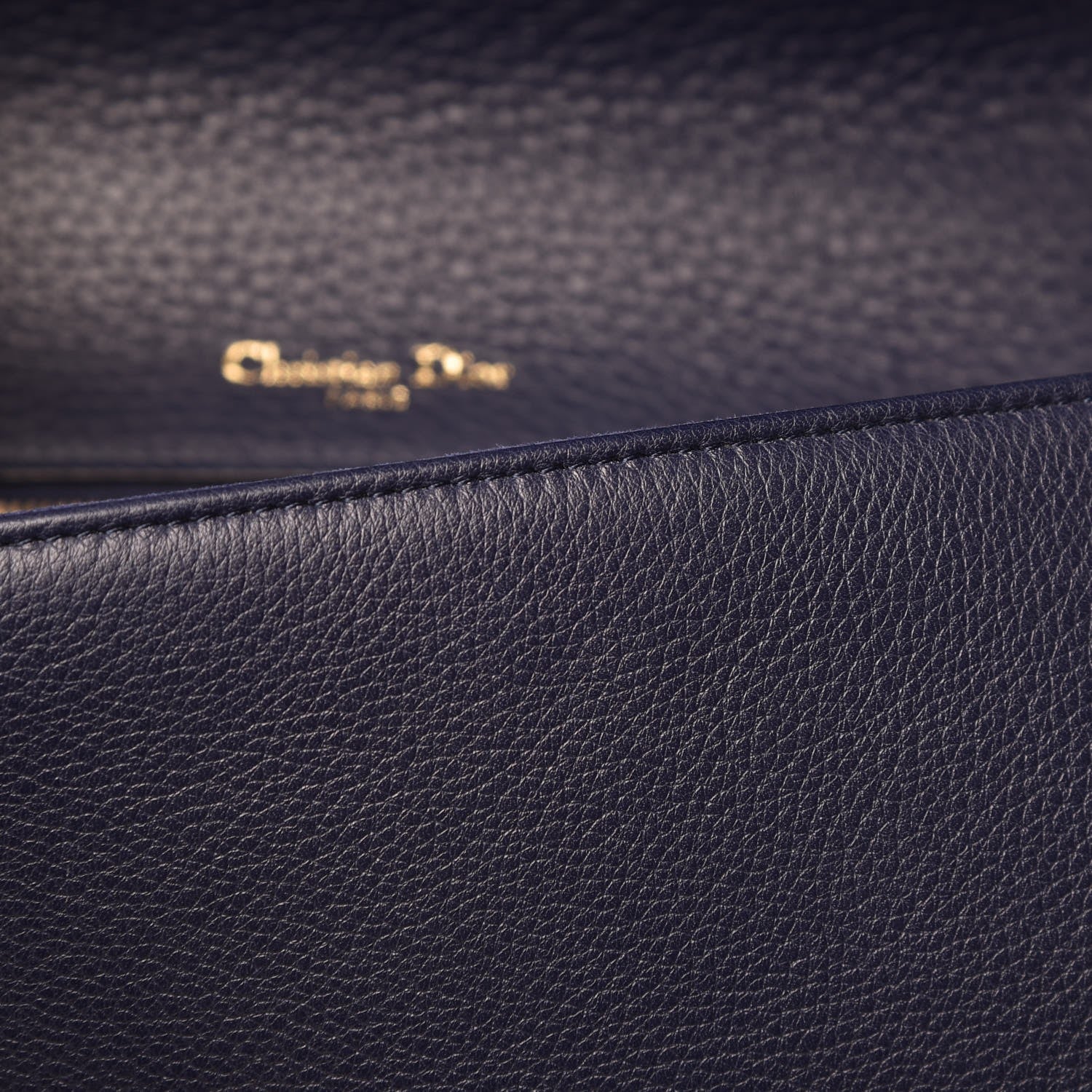 Christian Dior Grained Calfskin Medium Diorama Flap Bag Blue 9 of 11
