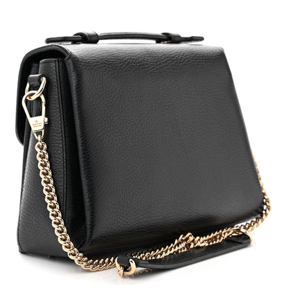 Gucci Dollar Calfskin Interlocking G Top Handle Shoulder Bag Black 3 of 13