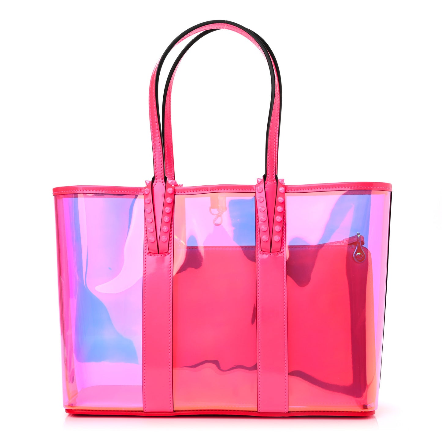 PVC Spikes East West Cabata Tote Pink