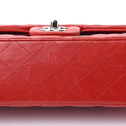 Chanel Lambskin Quilted Medium Double Flap Red 10 of 20