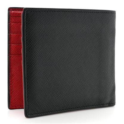 Prada Saffiano Bi-Fold Wallet Black Fuoco 3 of 12