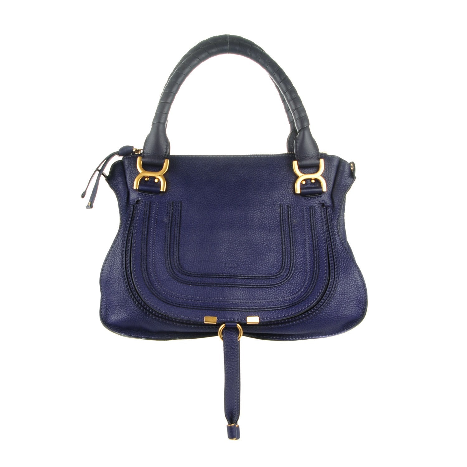Chloe Calfskin Medium Marcie Satchel Storm Blue 1 of 14