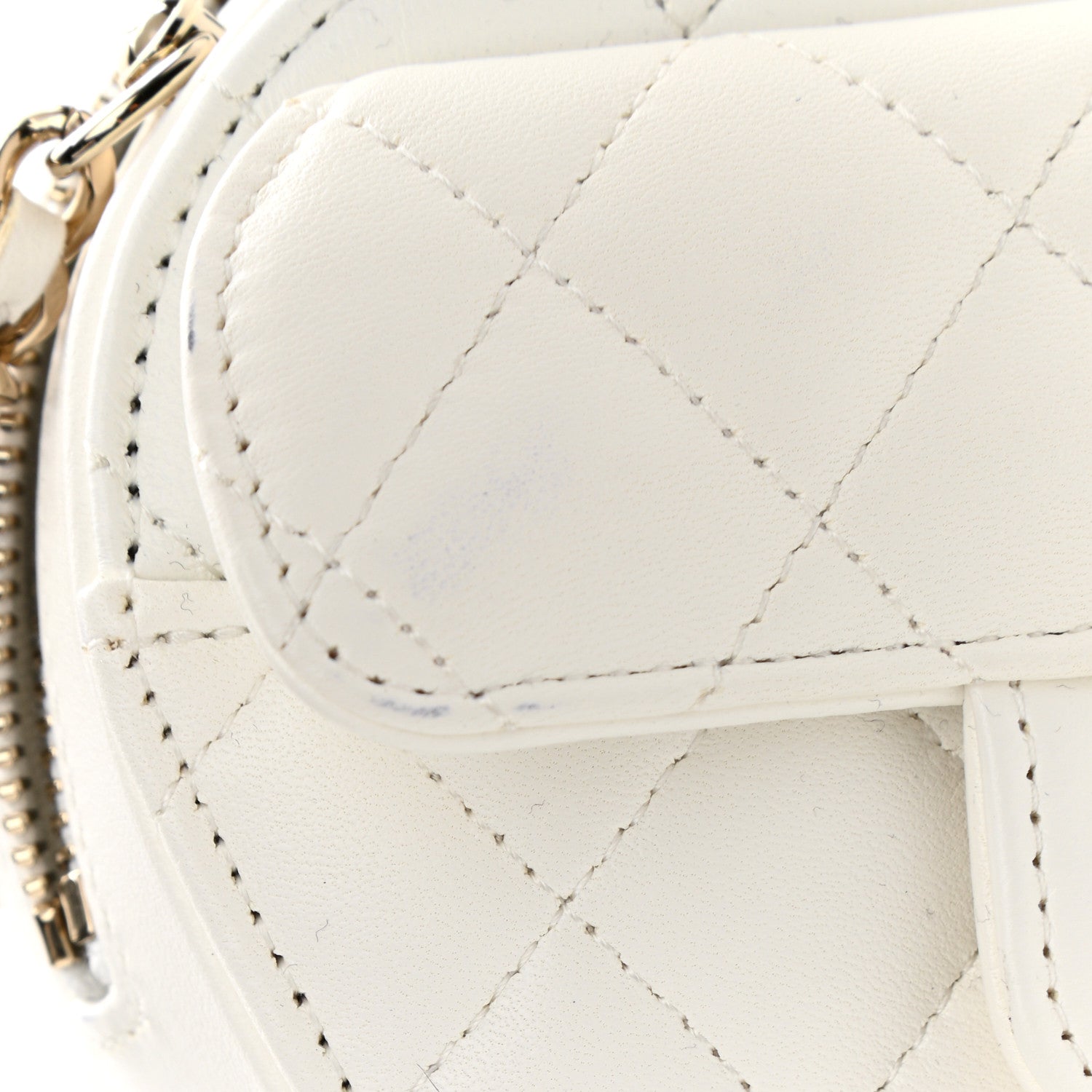 Chanel Lambskin Quilted CC In Love Heart Clutch With Chain White 12 of 13