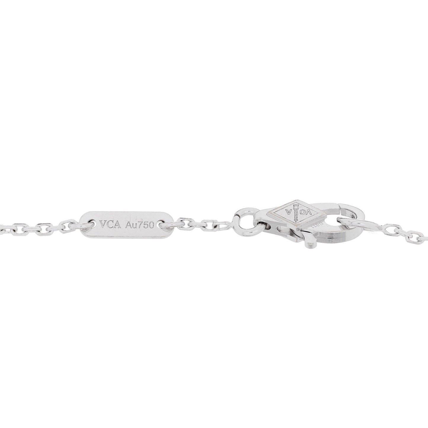 18K White Gold Diamond Sweet Alhambra Bracelet