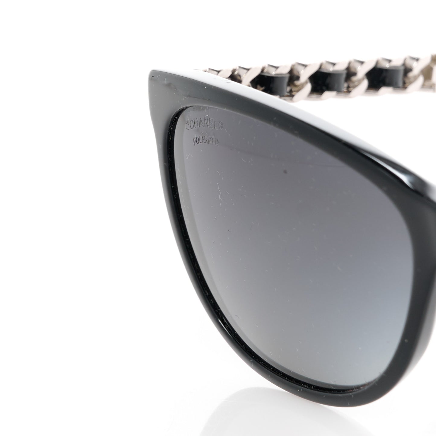 Cat Eye Chain Polarized Sunglasses 5260-Q Black