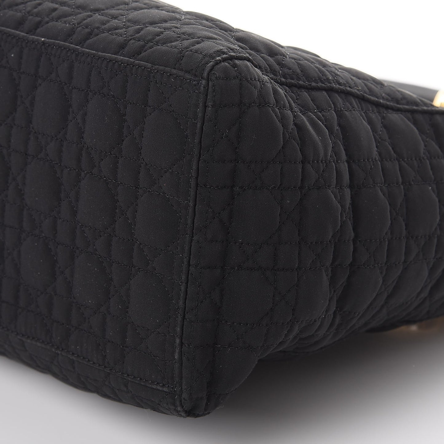 Nylon Cannage Medium Lady Dior Black