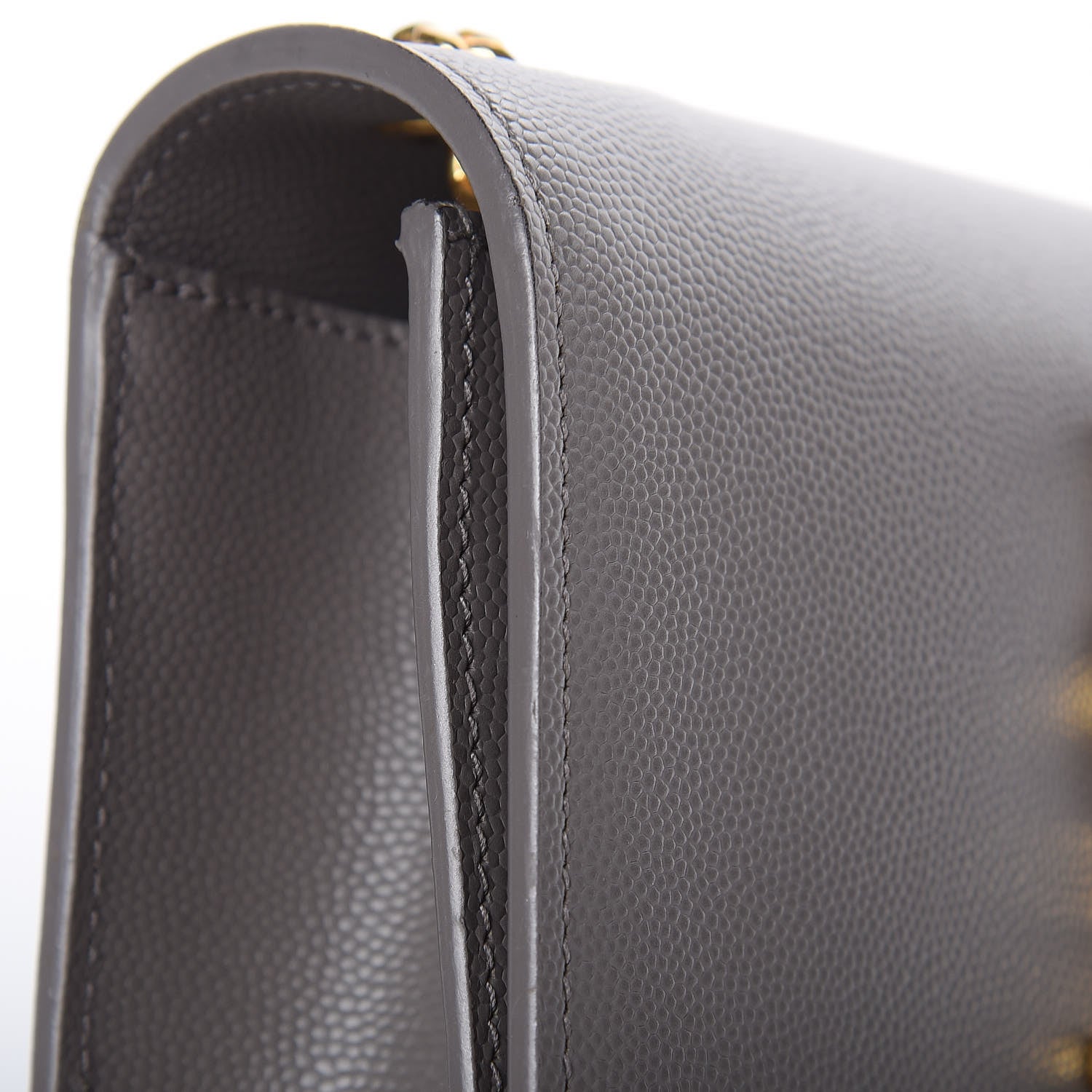 Saint Laurent Grain De Poudre Small Monogram Kate Satchel Fog 8 of 13