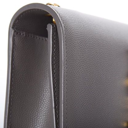 Saint Laurent Grain De Poudre Small Monogram Kate Satchel Fog 8 of 13
