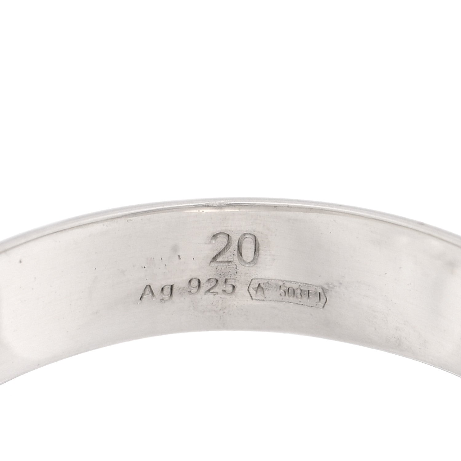 Gucci Sterling Silver Oval Trademark Ring 60 9 4 of 4