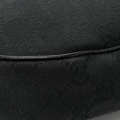 Gucci Monogram Medium Half Moon Hobo Black 12 of 13