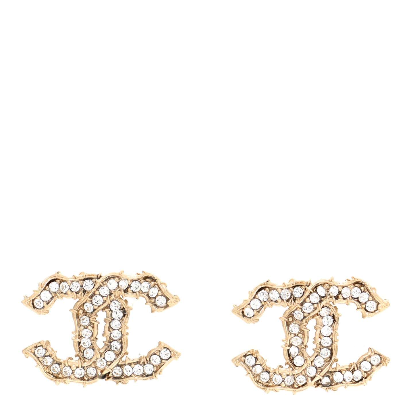 Crystal CC Earrings Gold