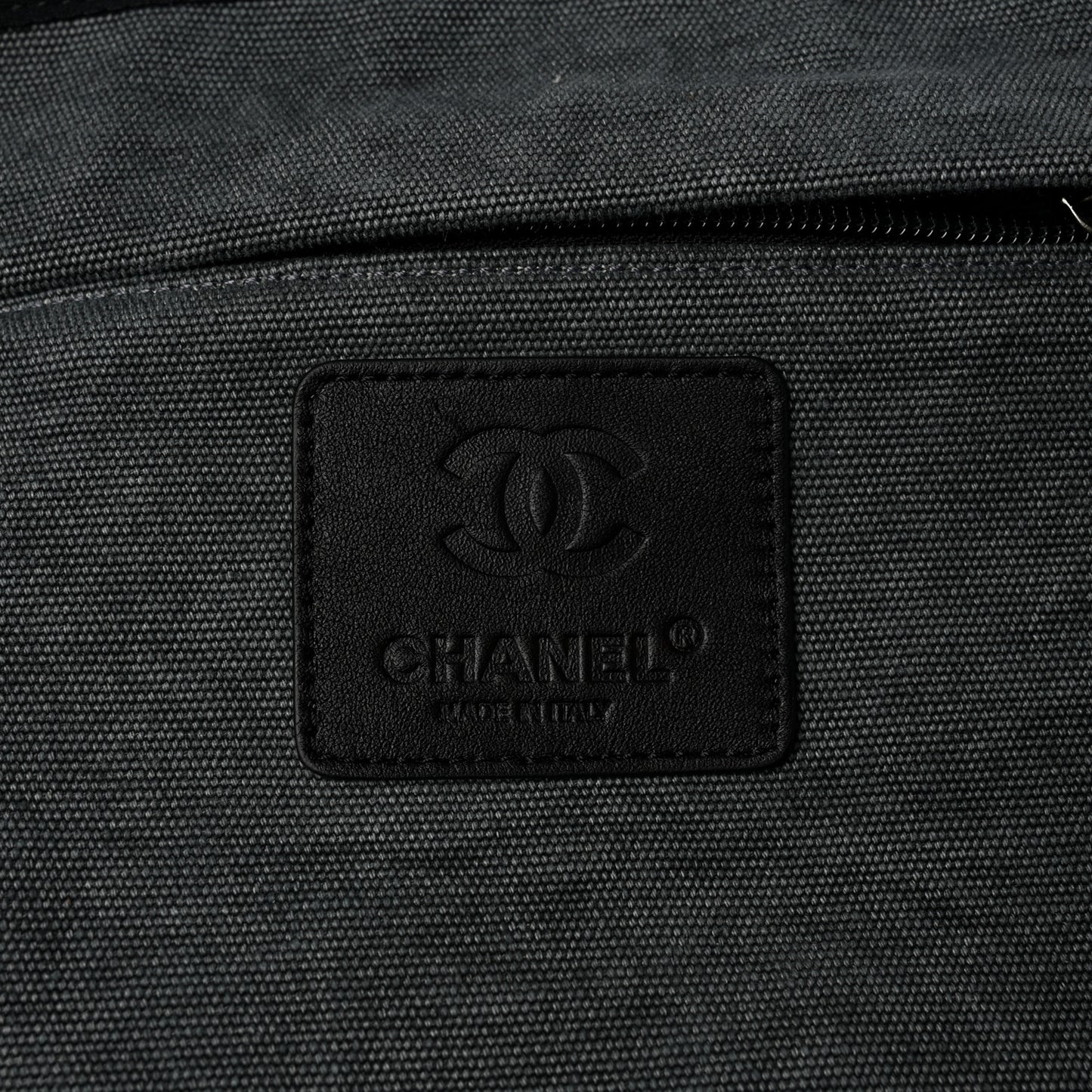 Washed Toile Calfskin Quilted Trolley Black