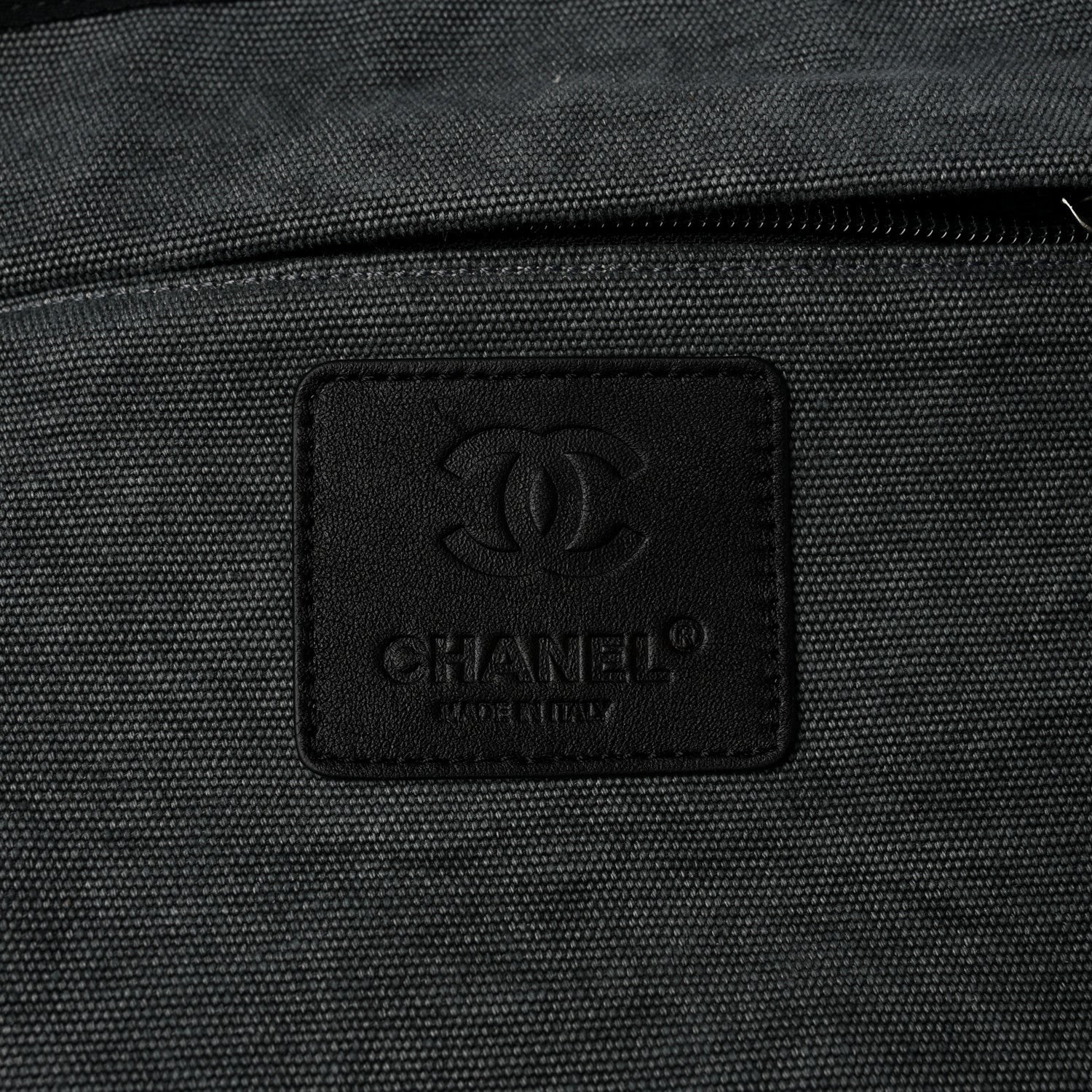 Chanel Washed Toile Calfskin Quilted Trolley Black 6 of 10