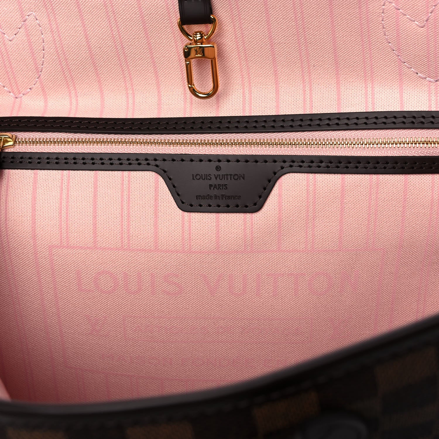 Louis Vuitton Damier Ebene Neo Neverfull MM Rose Ballerine 6 of 12