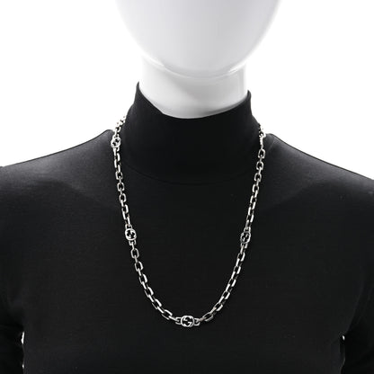 Gucci Sterling Silver Interlocking GG Chain Necklace 2 of 5