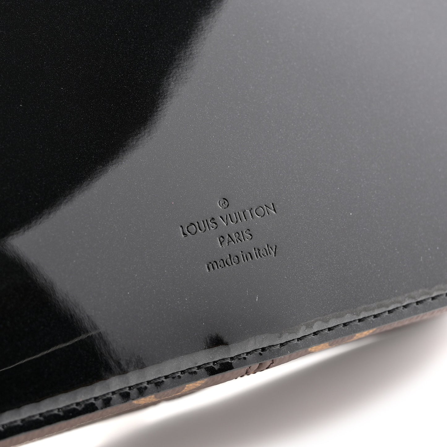 Patent Calfskin Monogram Cherrywood BB Black