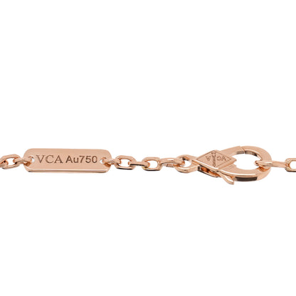 Van Cleef & Arpels 18K Rose Gold Carnelian Onyx Lucky Spring Open Wing Lady Bug Bracelet 3 of 4