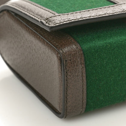 Gucci Web Textured Dollar Calfskin Mini Double G Shoulder Bag Green Red New Acero 9 of 10