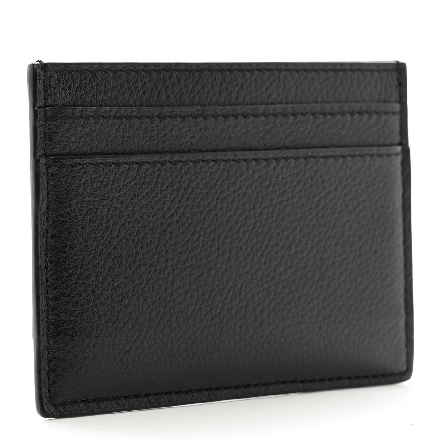 Calfskin Tiny Cassandre Credit Card Case Black