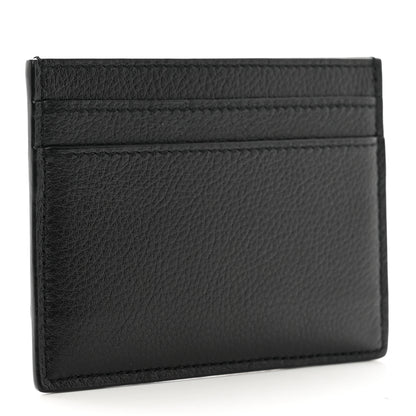 Saint Laurent Calfskin Tiny Cassandre Credit Card Case Black 3 of 7