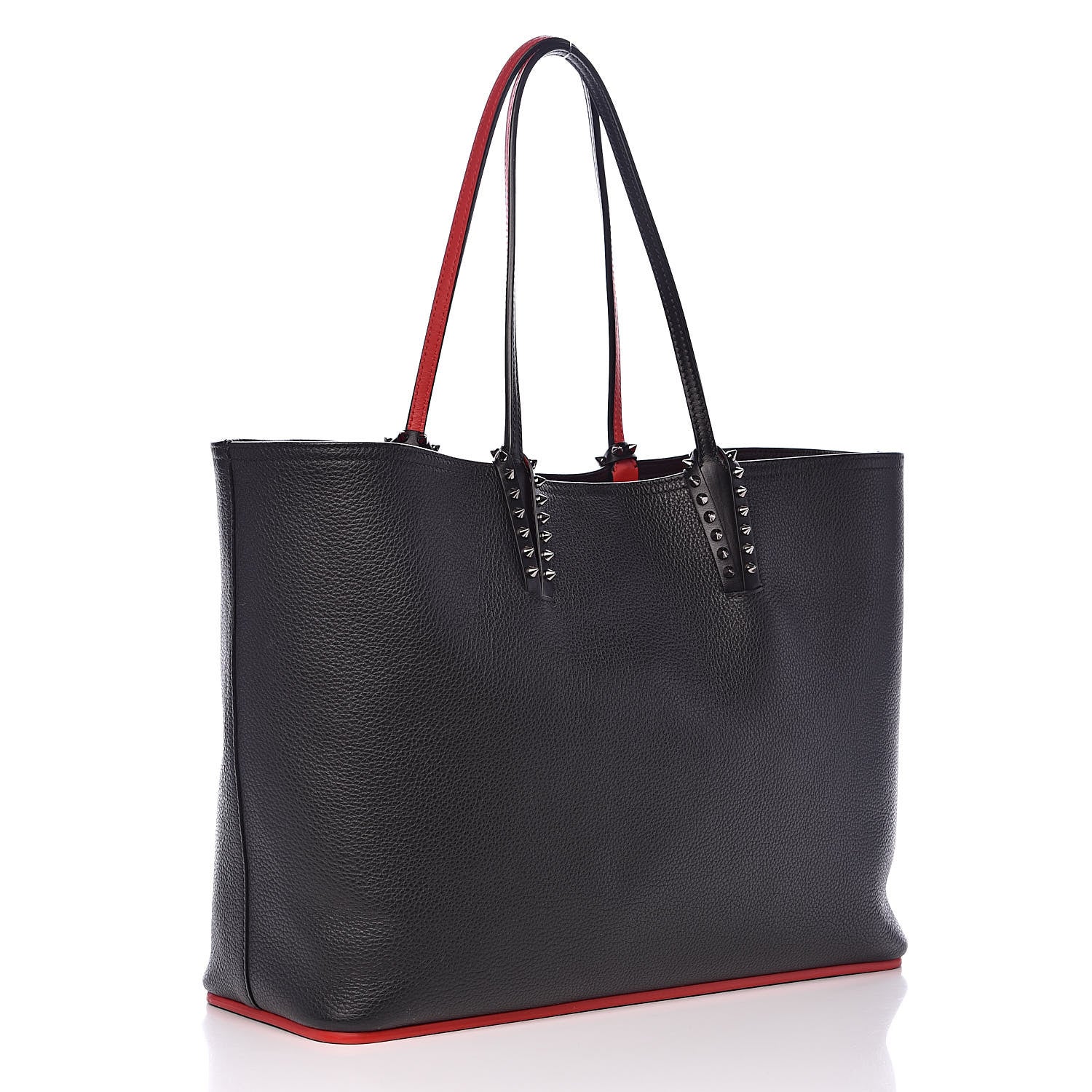 Christian Louboutin Calfskin Spikes East West Cabata Tote Black 3 of 10