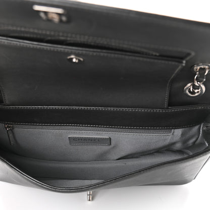 Chanel Sheepskin Chevron Quilted Vintage Mademoiselle Flap Dark Grey 5 of 10