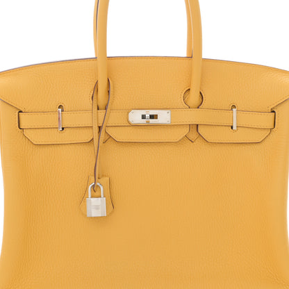 Hermes Taurillon Clemence Birkin 35 Soleil 8 of 13