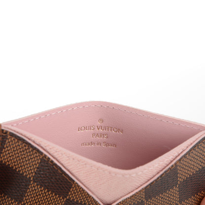 Louis Vuitton Damier Ebene Caissa Card Holder Rose Ballerine 5 of 7