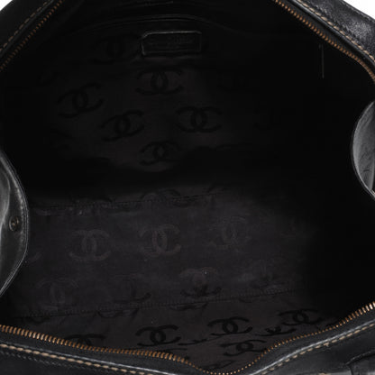 Chanel Leather Contrast Stitch Surpique Handbag Black 5 of 7