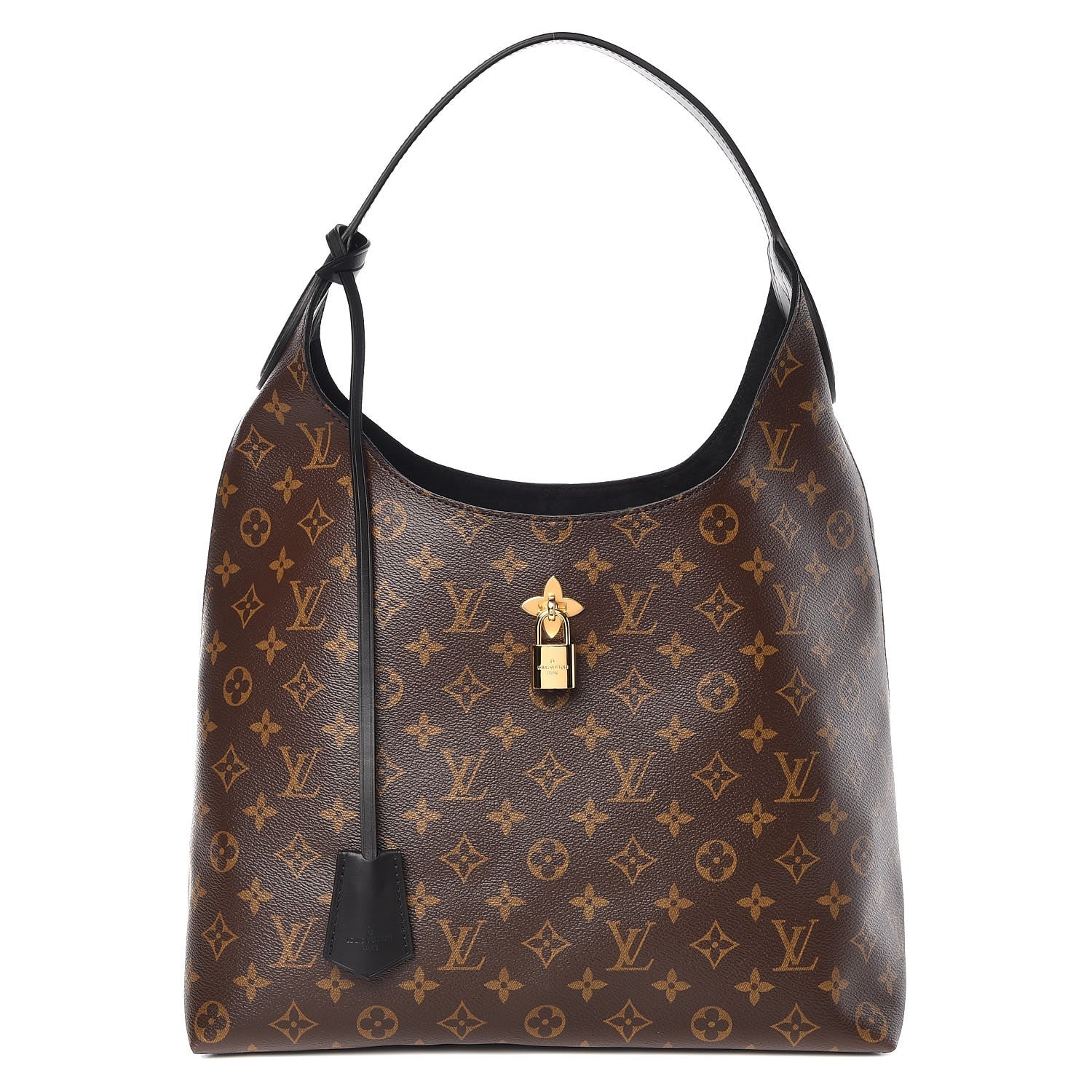Louis Vuitton Monogram Flower Hobo Black 1 of 6