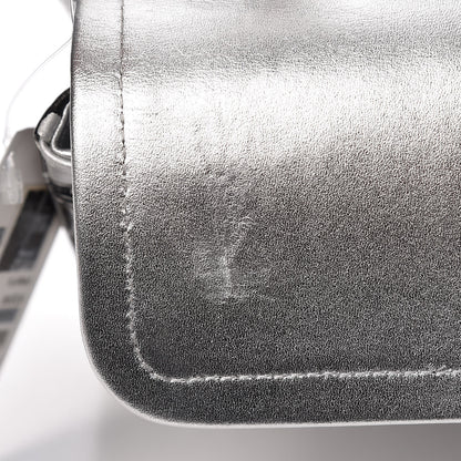 Chanel Lambskin Hand Painted Medium Double Flap Black Silver 11 of 12