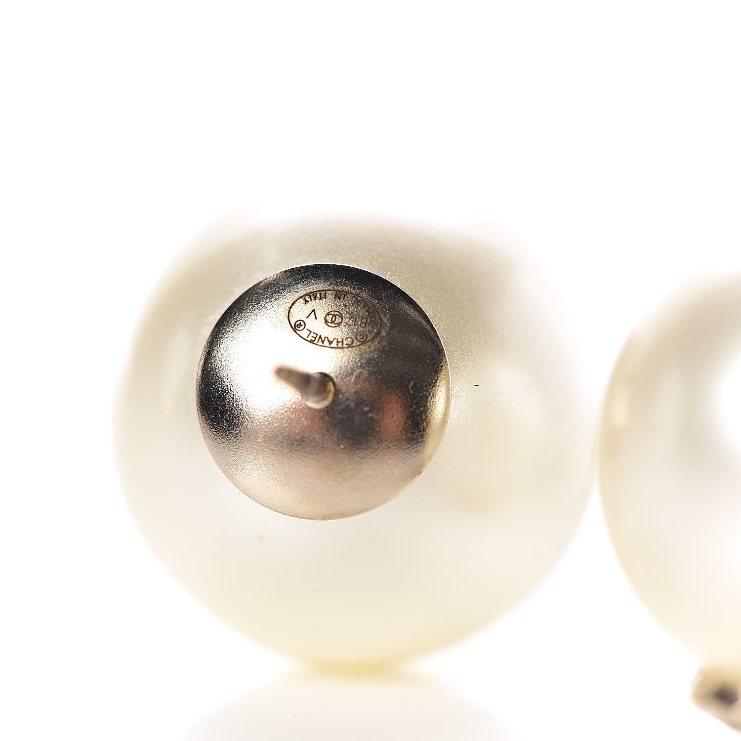 Chanel Pearl CC Large Earrings Gold 4 of 9